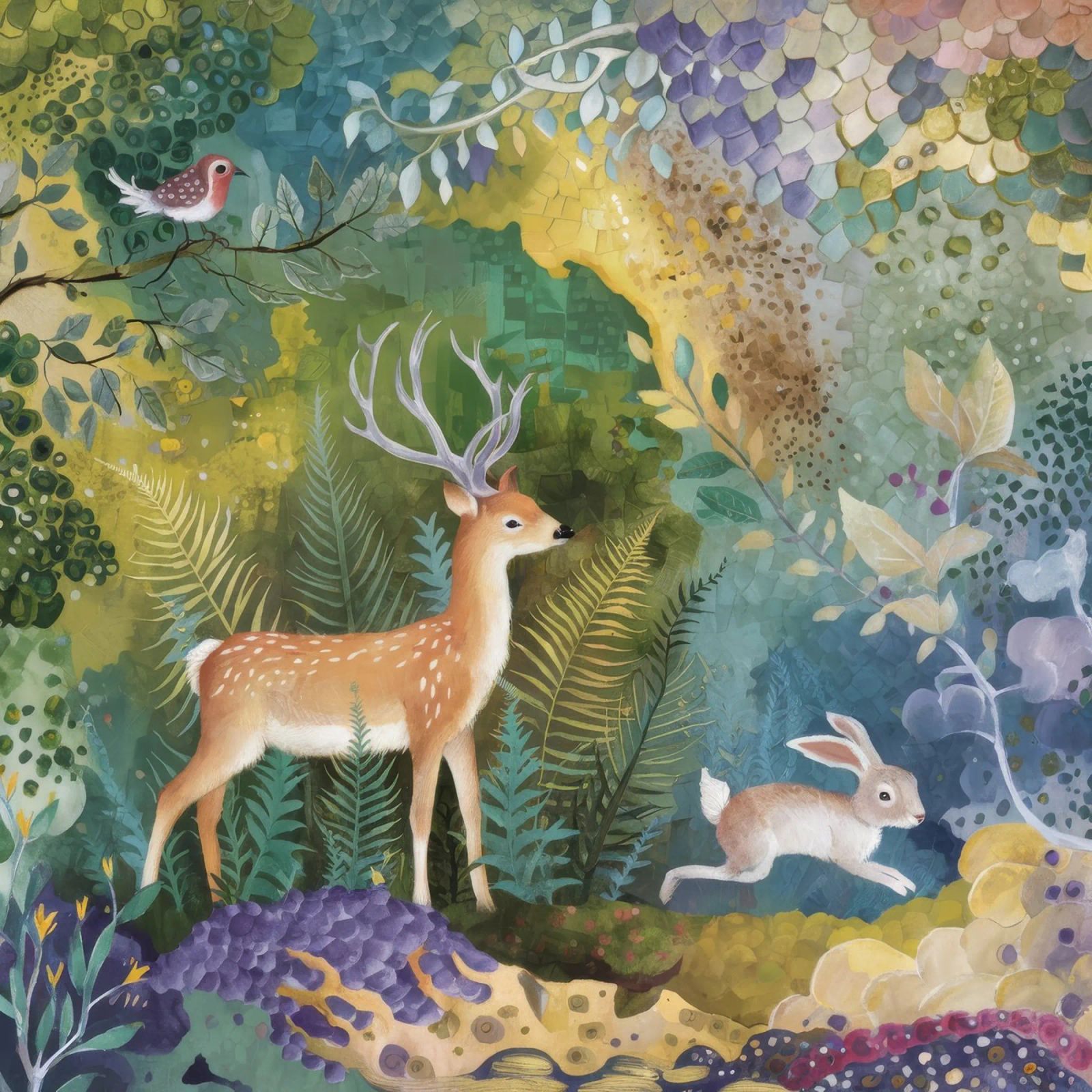 La danse douce de la forêt poster de Dream Spectrum