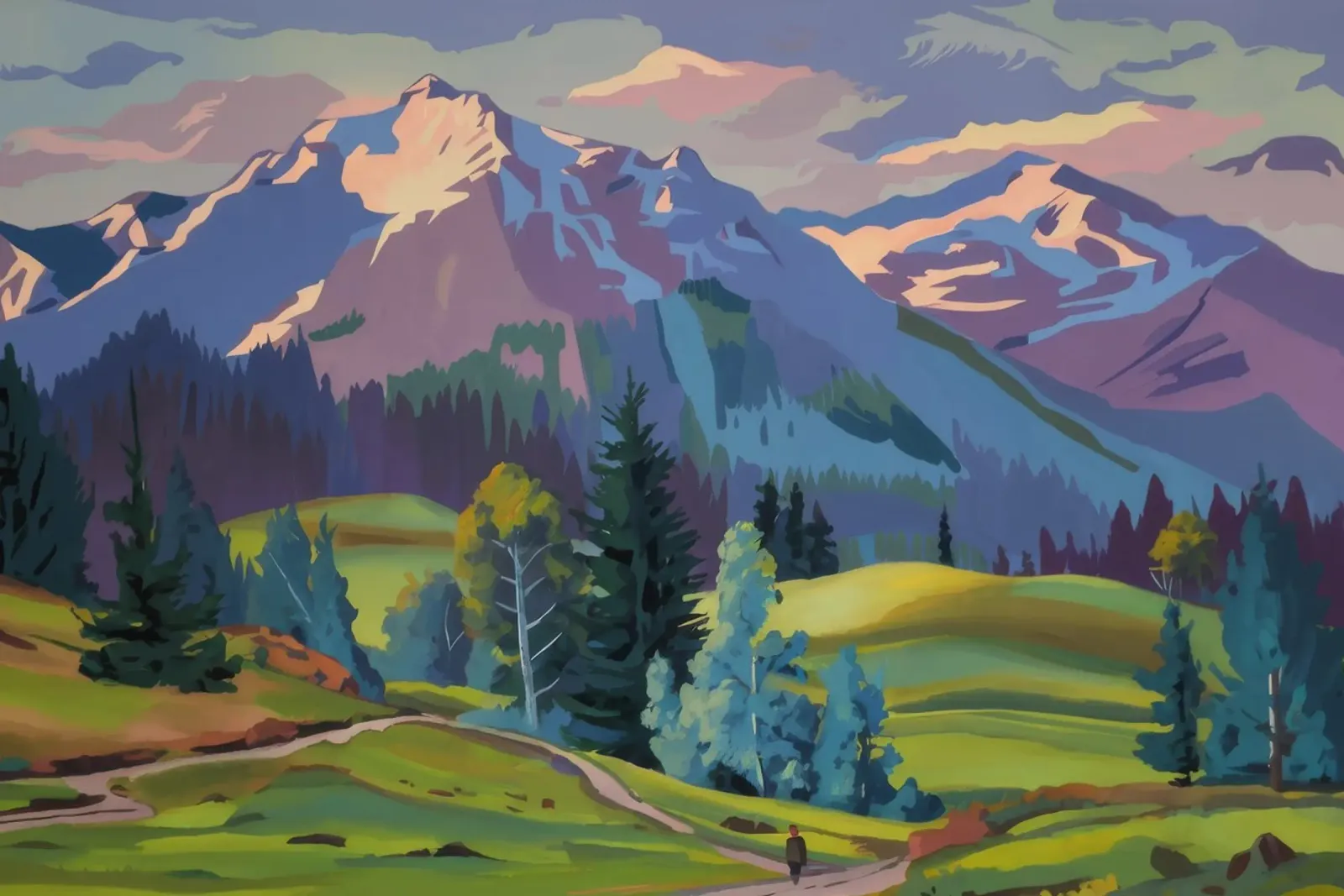 Alpensee Majestät Poster mit Holzrahmen von Celestial Harmony