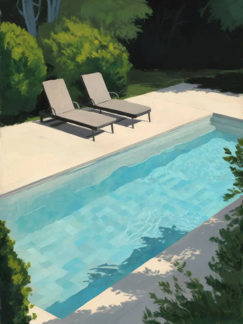 Sogno azzurro a bordo piscina poster da Opal Strokes