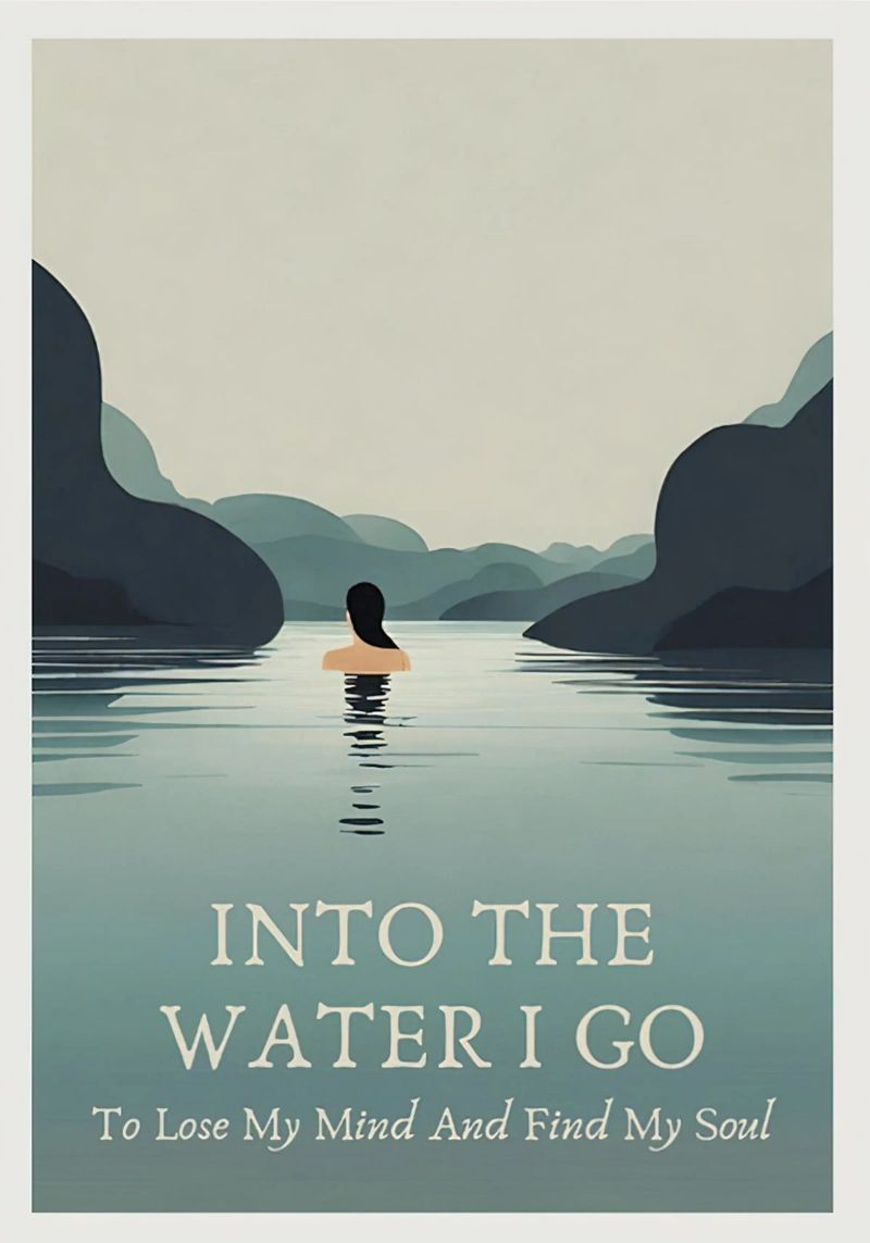 Ins Wasser gehe ich, um meinen Verstand zu verlieren meine Seele zu finden Poster von Christopher shop