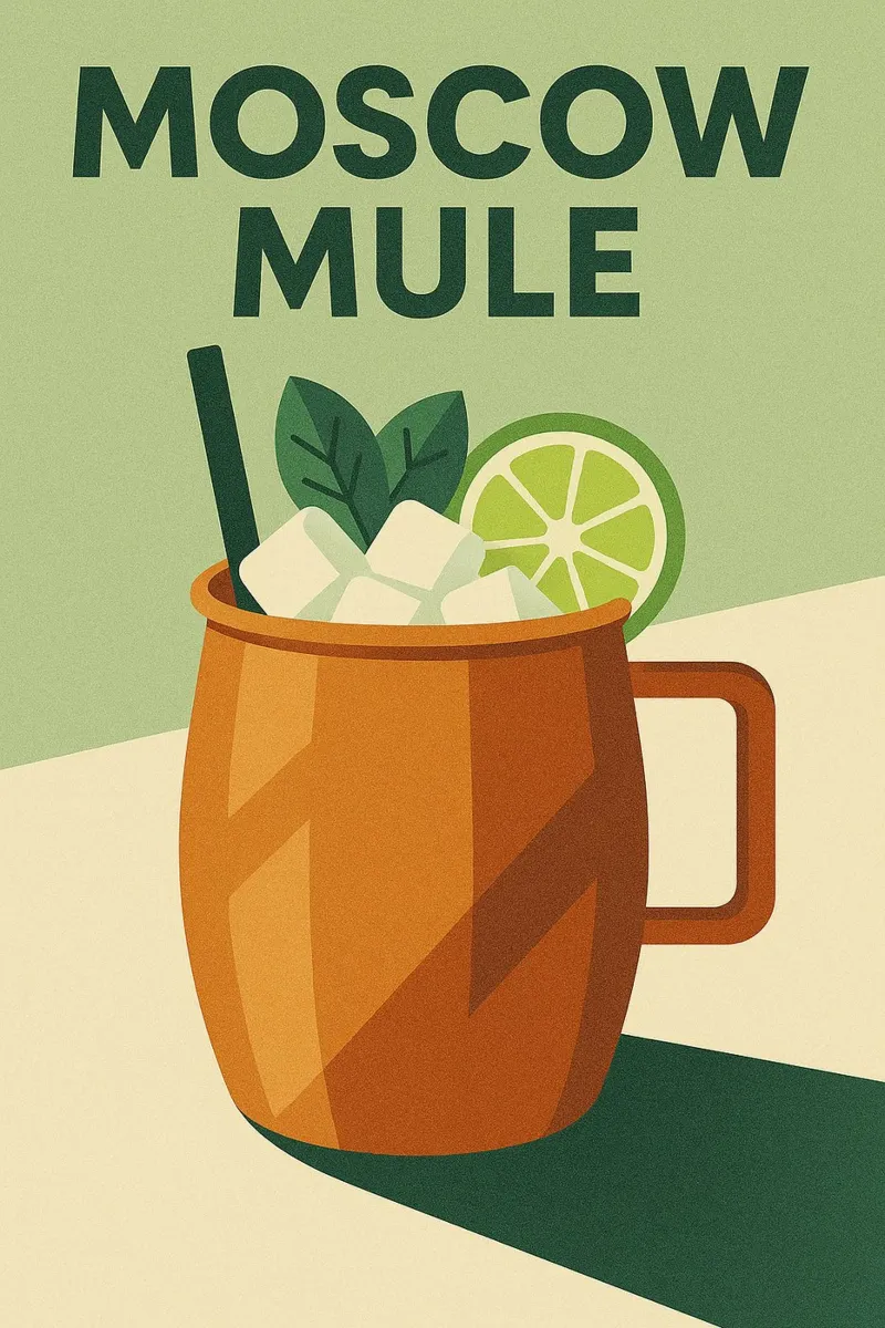 Moscow Mule - Cobre, fresco y con estilo metacrilato de Boissons - Affiches & posters - Retro