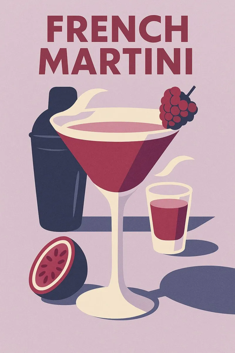 Martini francese - Eleganza francese pellicola backlit da Boissons - Affiches & posters - Retro