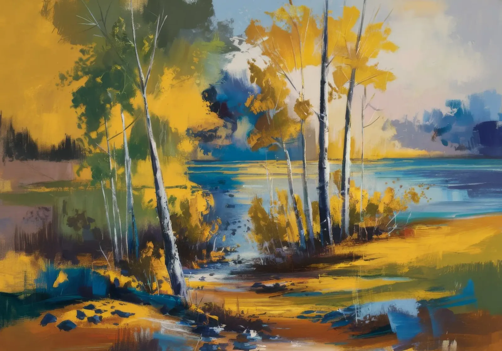 Riflesso del lago d'ambra carta hahnemühle da Celestial Harmony