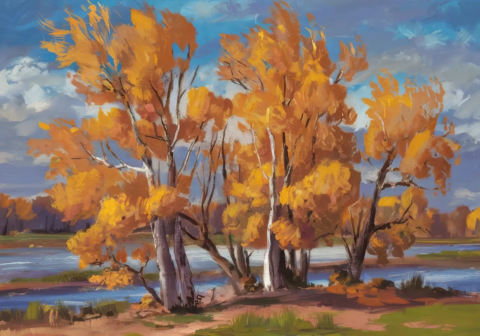 Autunno Lakeside Blaze carta hahnemühle da Celestial Harmony