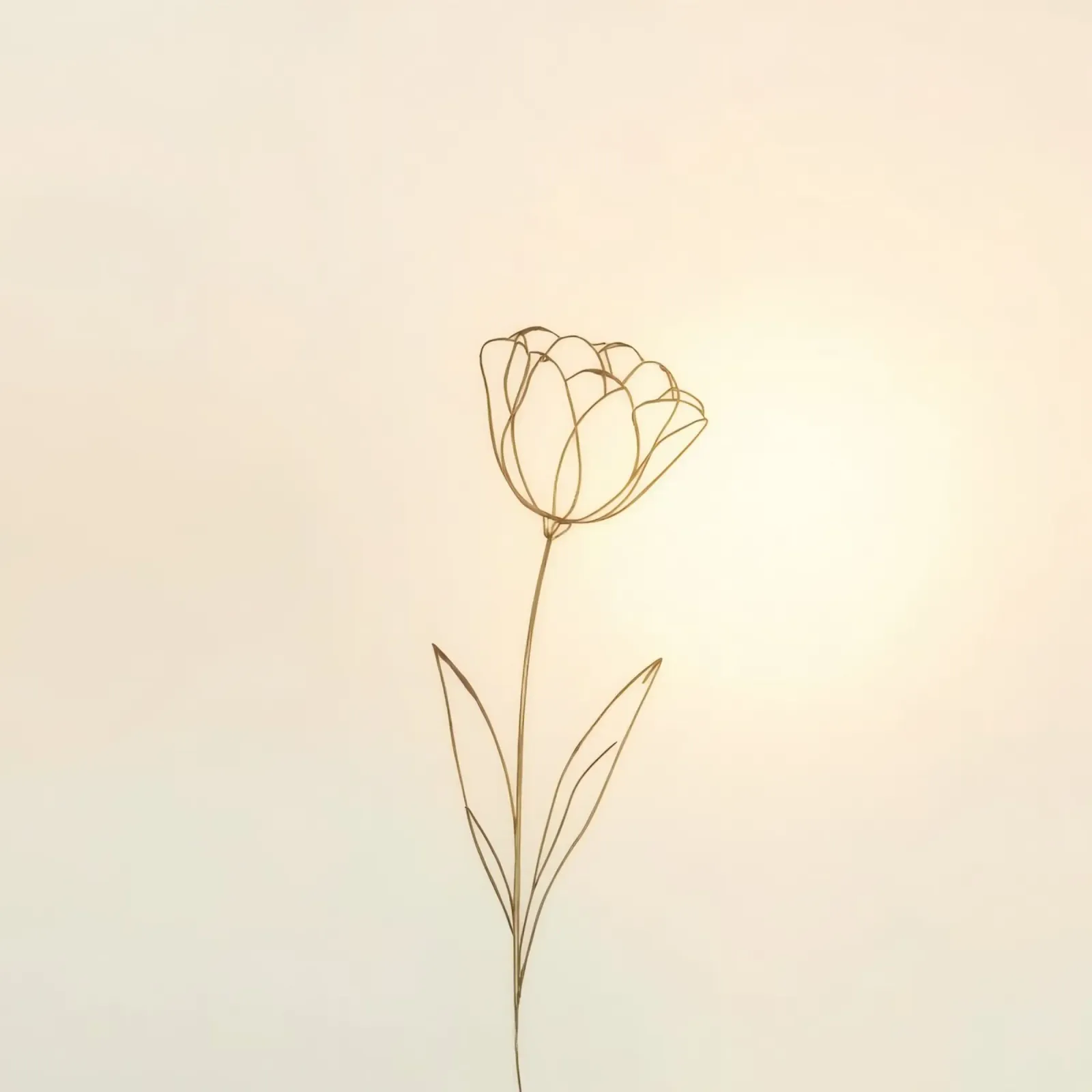 Elegant line drawing of a flower against a soft background hahnemühle by DesignDoodle