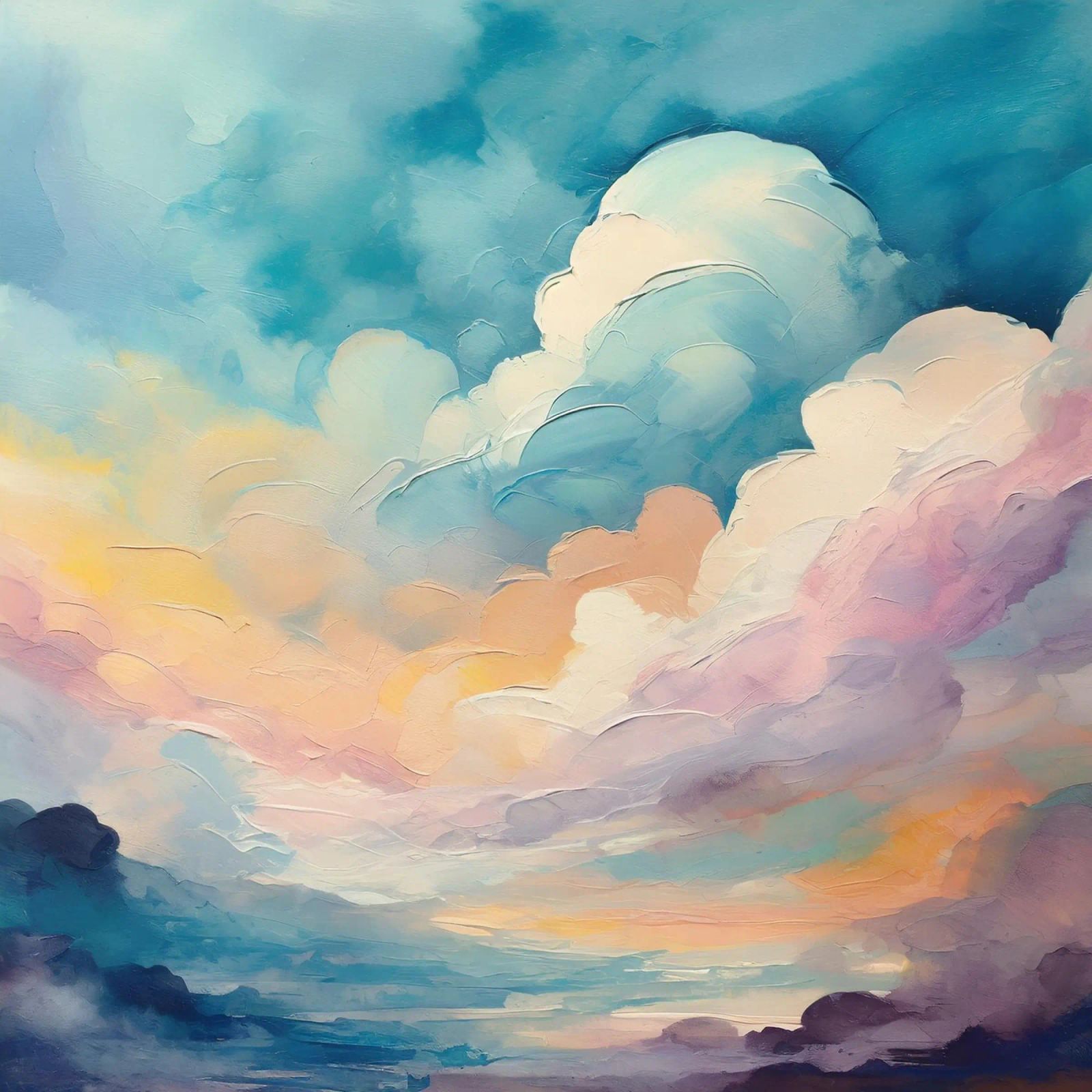 Colorful Rainbow Clouds poster de Vivi Nicolin