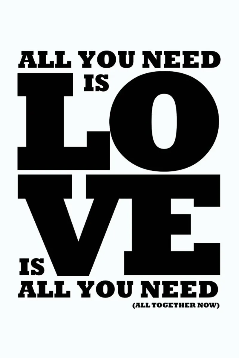 All you need is love pellicola backlit da Mr Cup