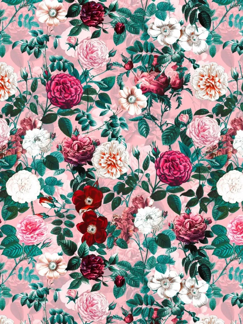 Summer Botanical Garden poster con telaio in legno da burcukorkmazyurek