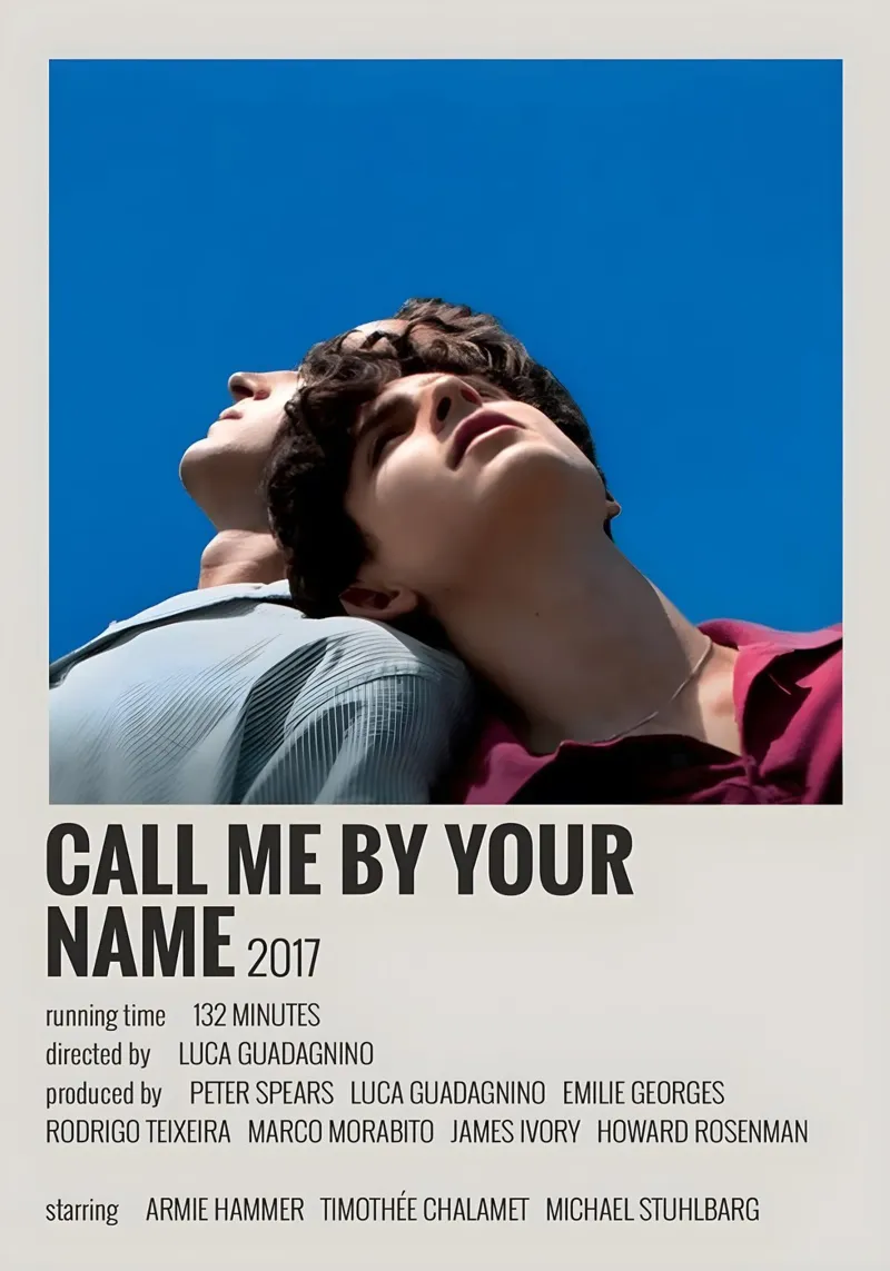 CALL ME BY YOUR NAME 2017 pellicola backlit da MVFminimalist