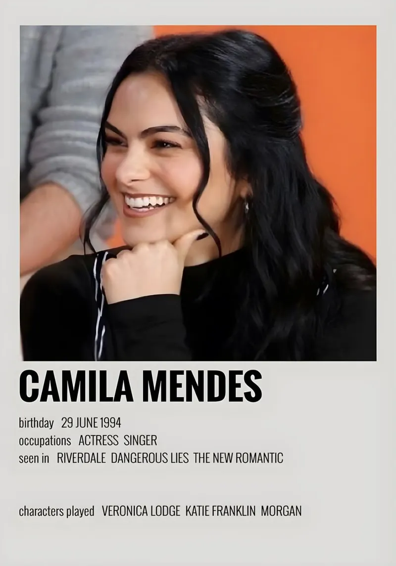 CAMILA MENDES pellicola backlit da MVFminimalist