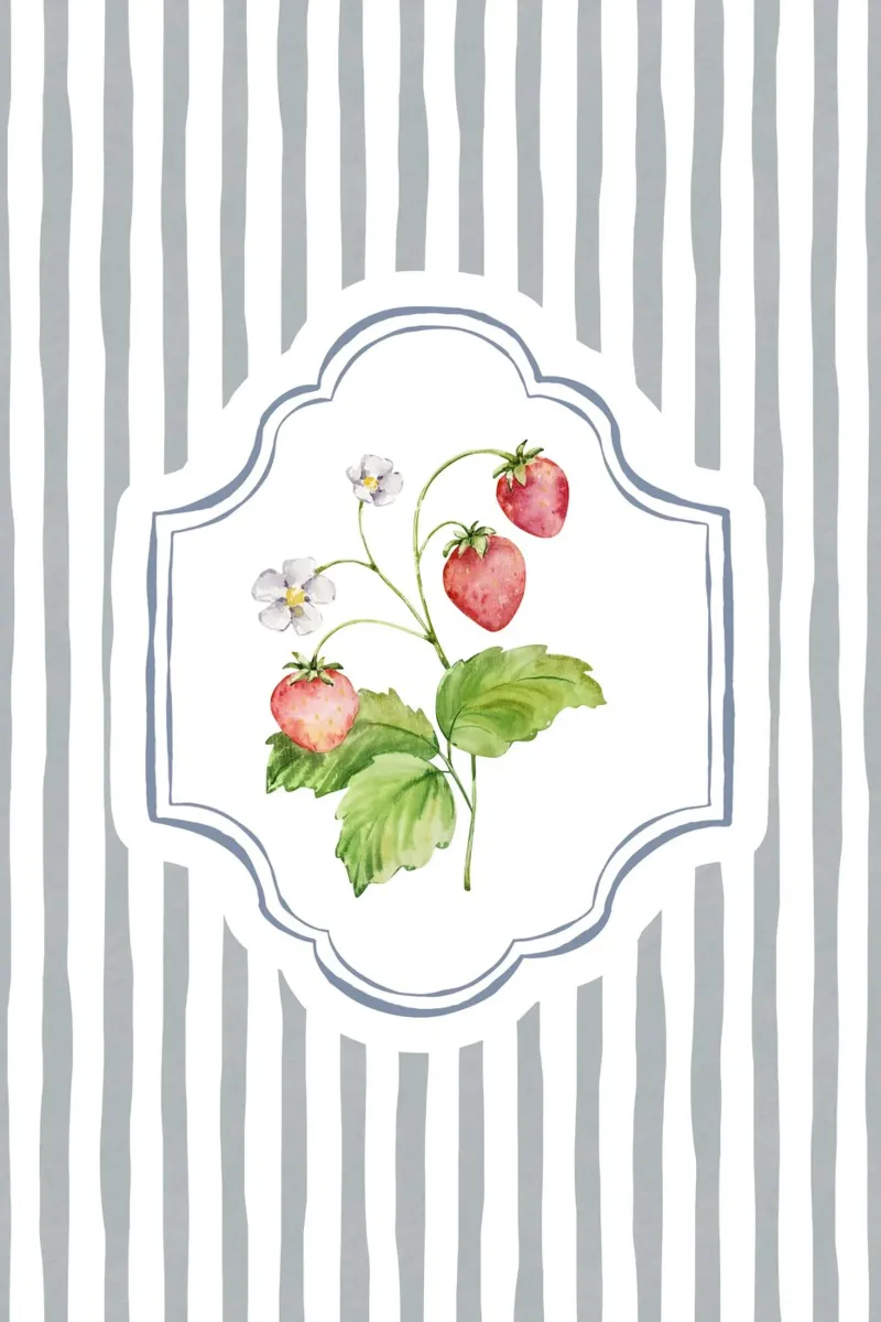 Fragola tela con Cornice a cassetta da IamHomeStudio