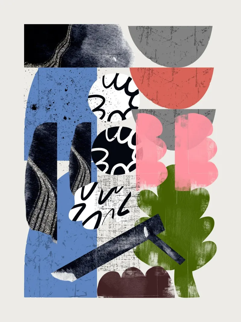 Collage di forme 05 carta hahnemühle da Little Dean