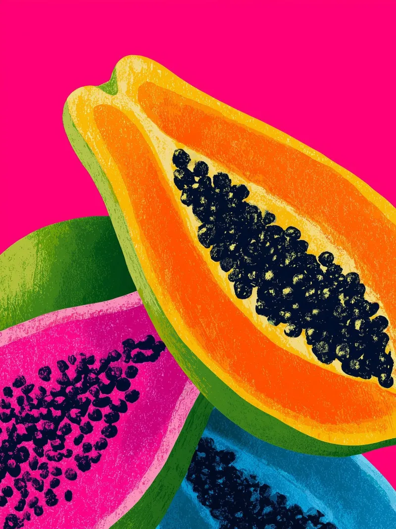 Papayes pop art alluminio dibond da Spice & Style