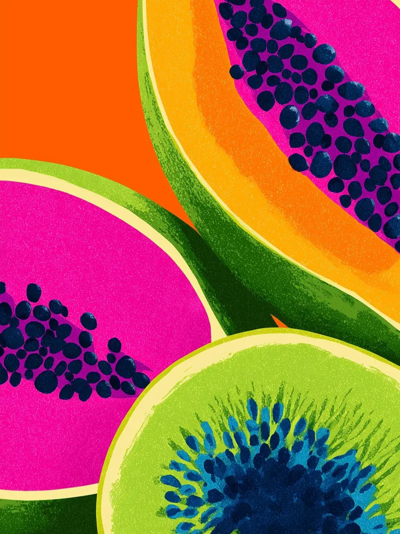 Esplosione di frutta pop art poster da Spice & Style