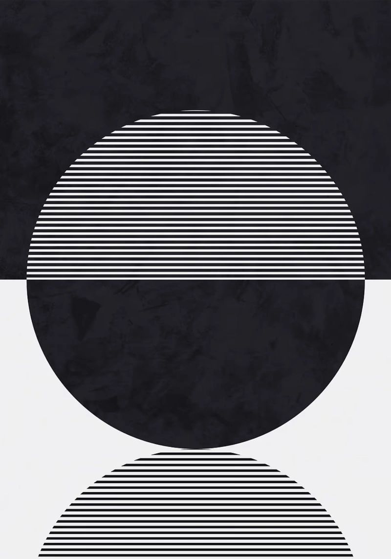 linee circolari linee orizzontali tela da Matthew W Smith