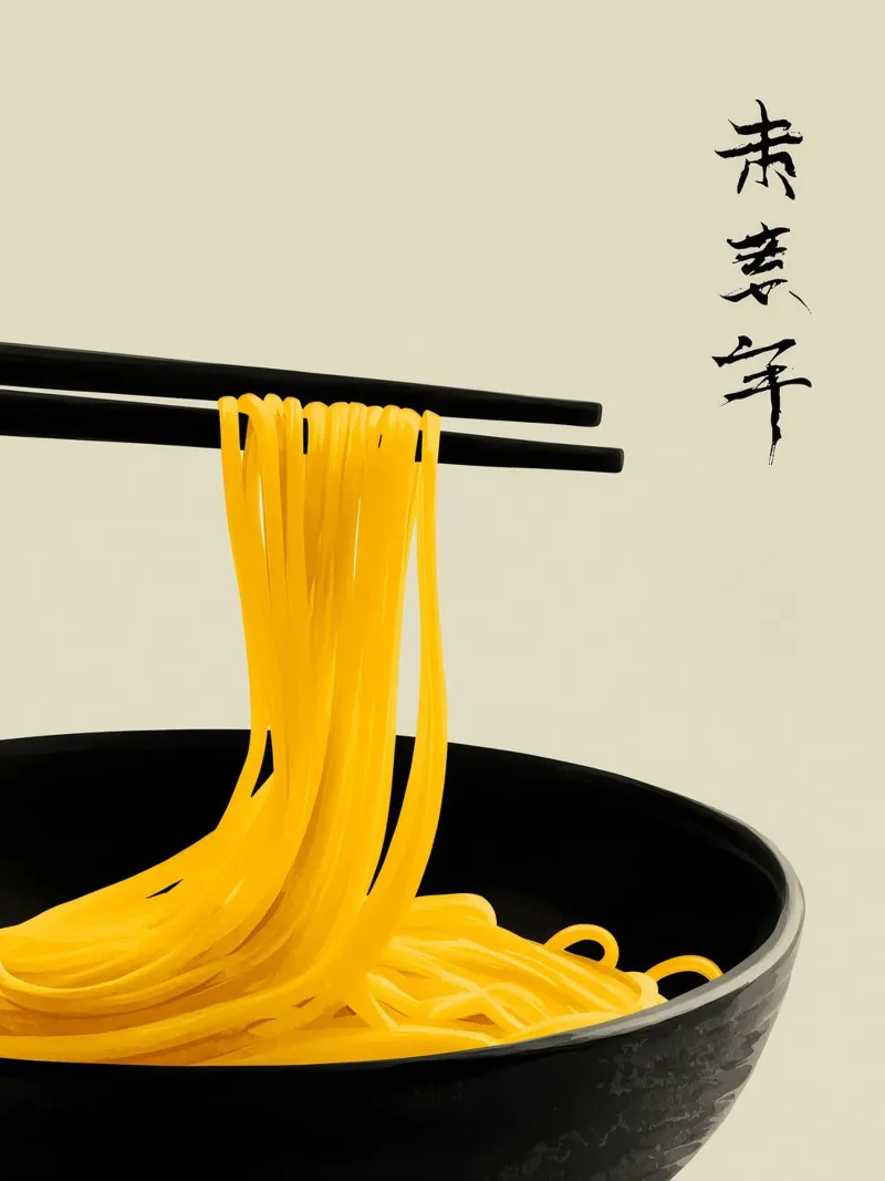 Spostamento degli spaghetti ramen poster da Spice & Style