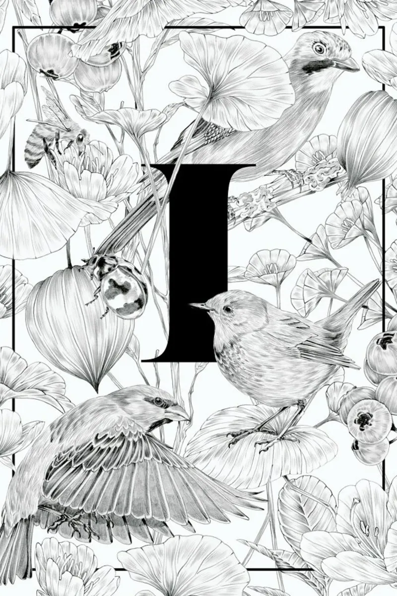 Floral Alphabet I pellicola backlit da Faunesque