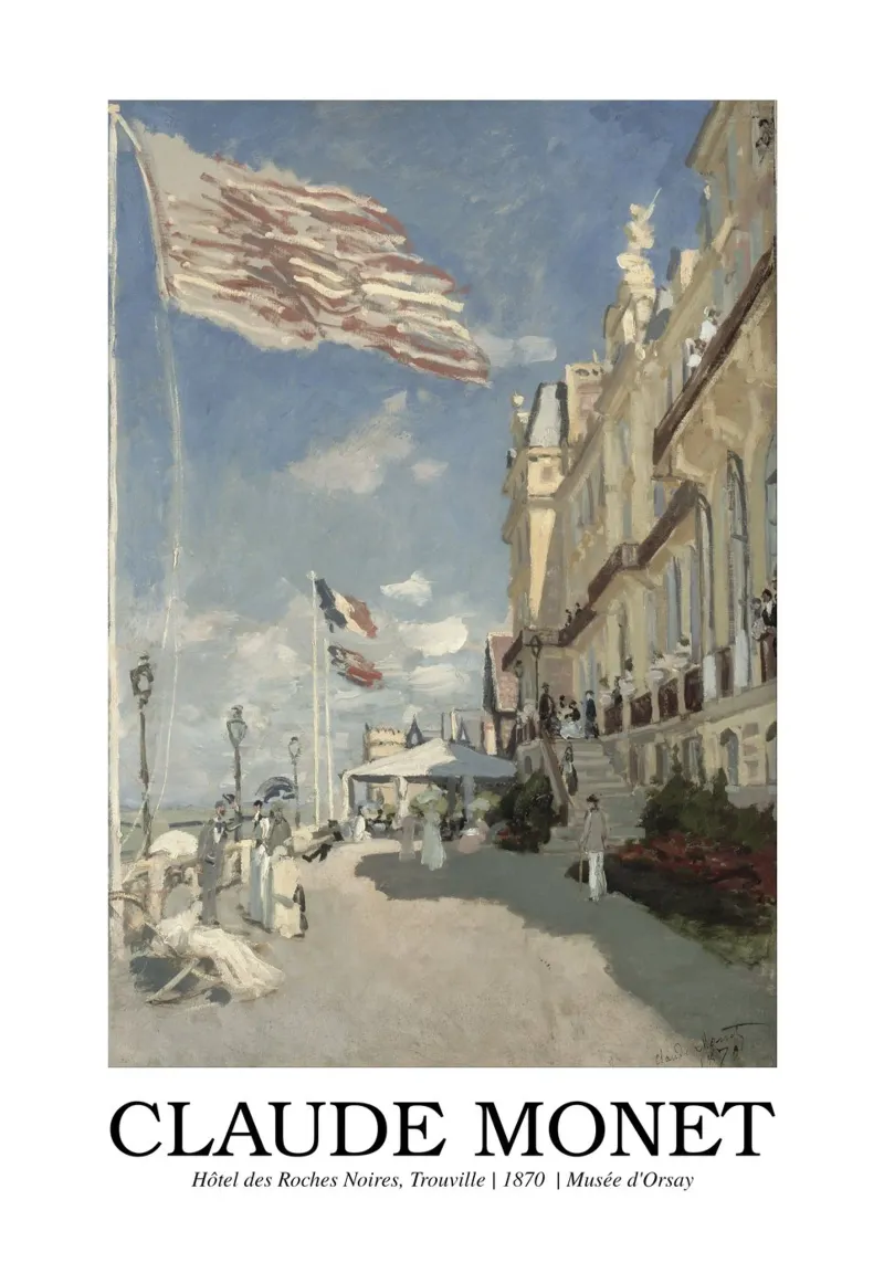 Claude Monets "Hôtel des Roches Noires. Trouville" canvas by Little Art Histories