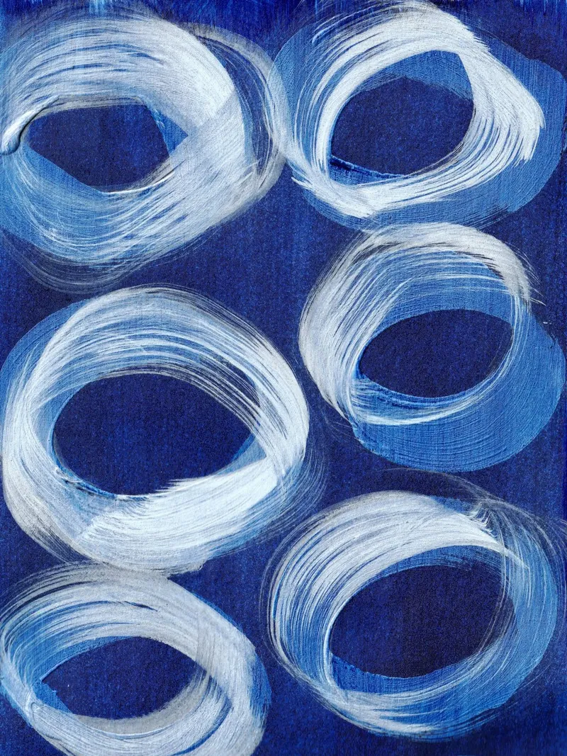Abstract BLUE Pattern 1 plexiglass da manu schimmelmann