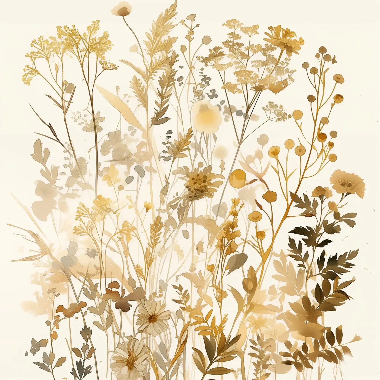 Echi del campo d'oro alluminio dibond da Sophia Calder Studio