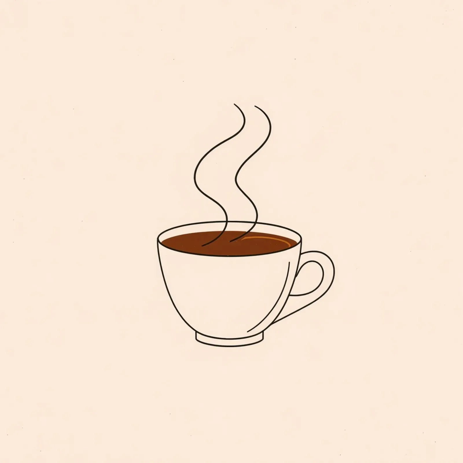 Tazza di caffè caldo con vapore che sale su un'opera d'arte neutra alluminio dibond da DesignDoodle