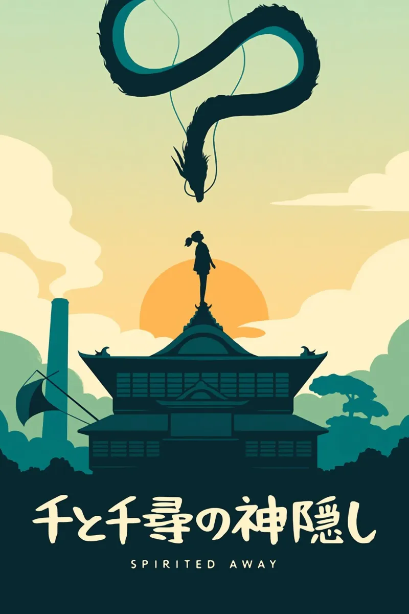 Spirited Away pellicola backlit da Alice Slatera