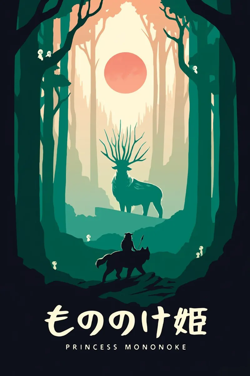 Princess Mononoke carta hahnemühle da Alice Slatera