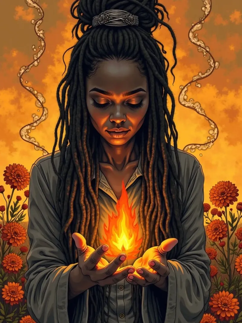 Figlie d'oro: L'abbraccio di Ember poster da Dustlight Atelier