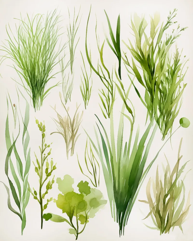 Studi Verdant poster con telaio in legno da Sophia Calder Studio