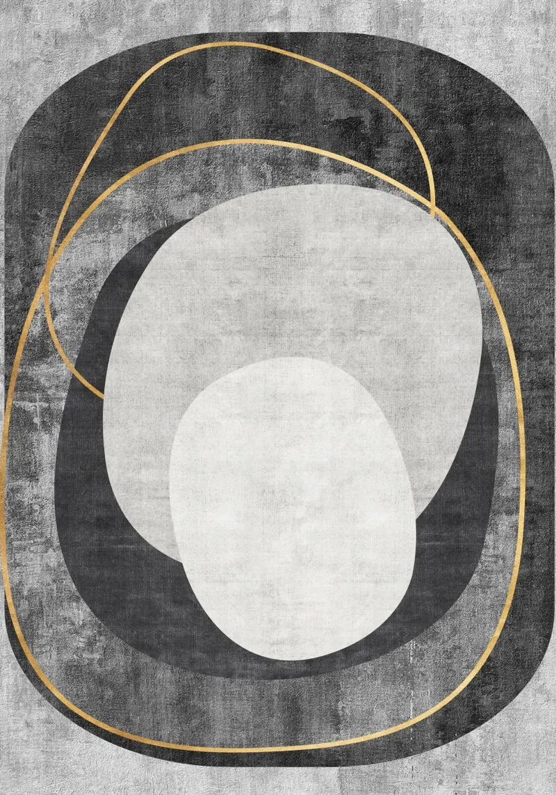 abstract art circles and lines carta hahnemühle da vintageshop