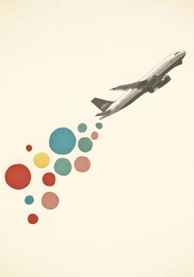 Leaving on a Jet Plane poster by Cassia Beck Collage