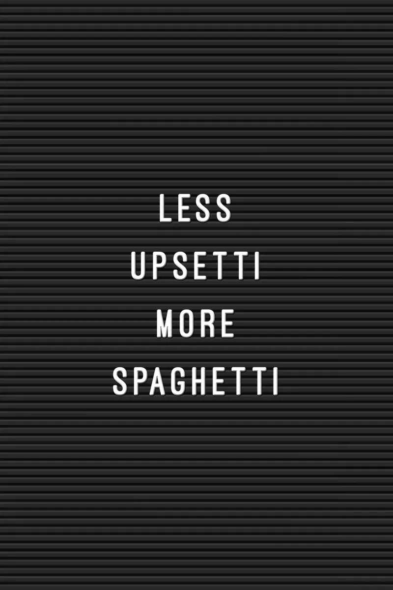 Letterboard Spaghetti pannello forex da Hafenkönigin