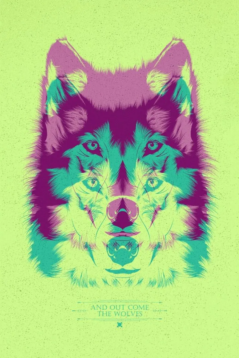 Wolf poster con telaio in plastica da Cranio Dsgn