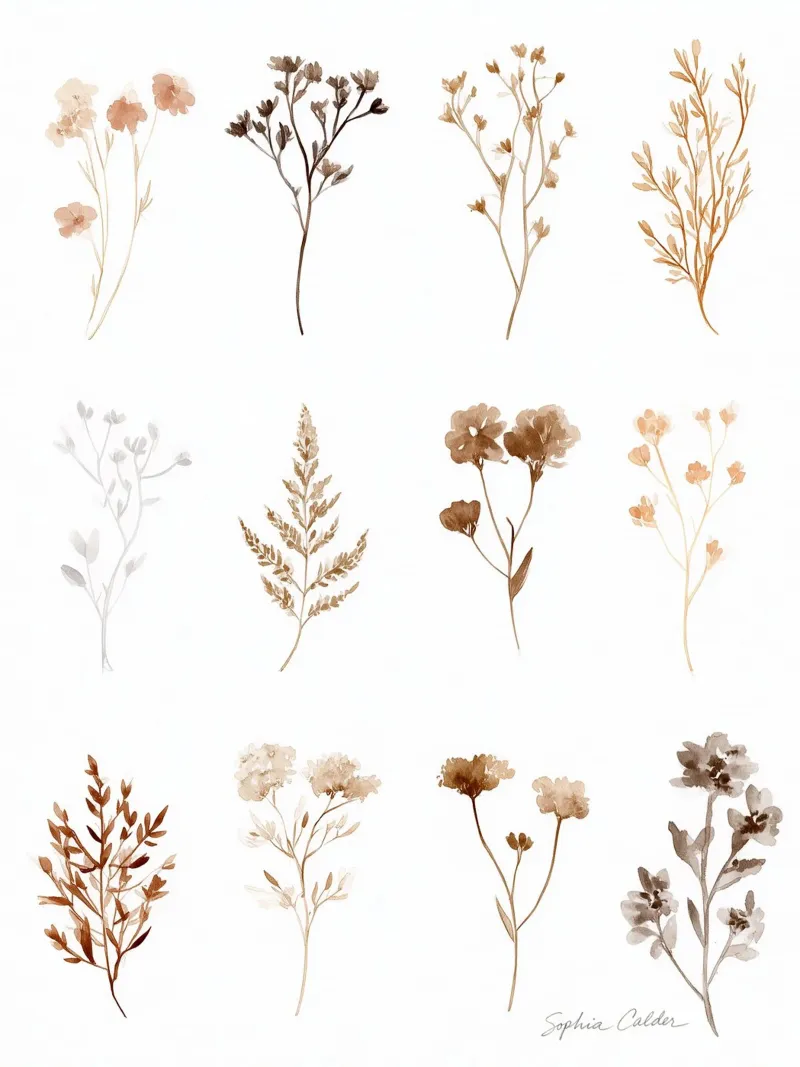 Sepia Botanicals alluminio dibond da Sophia Calder Studio