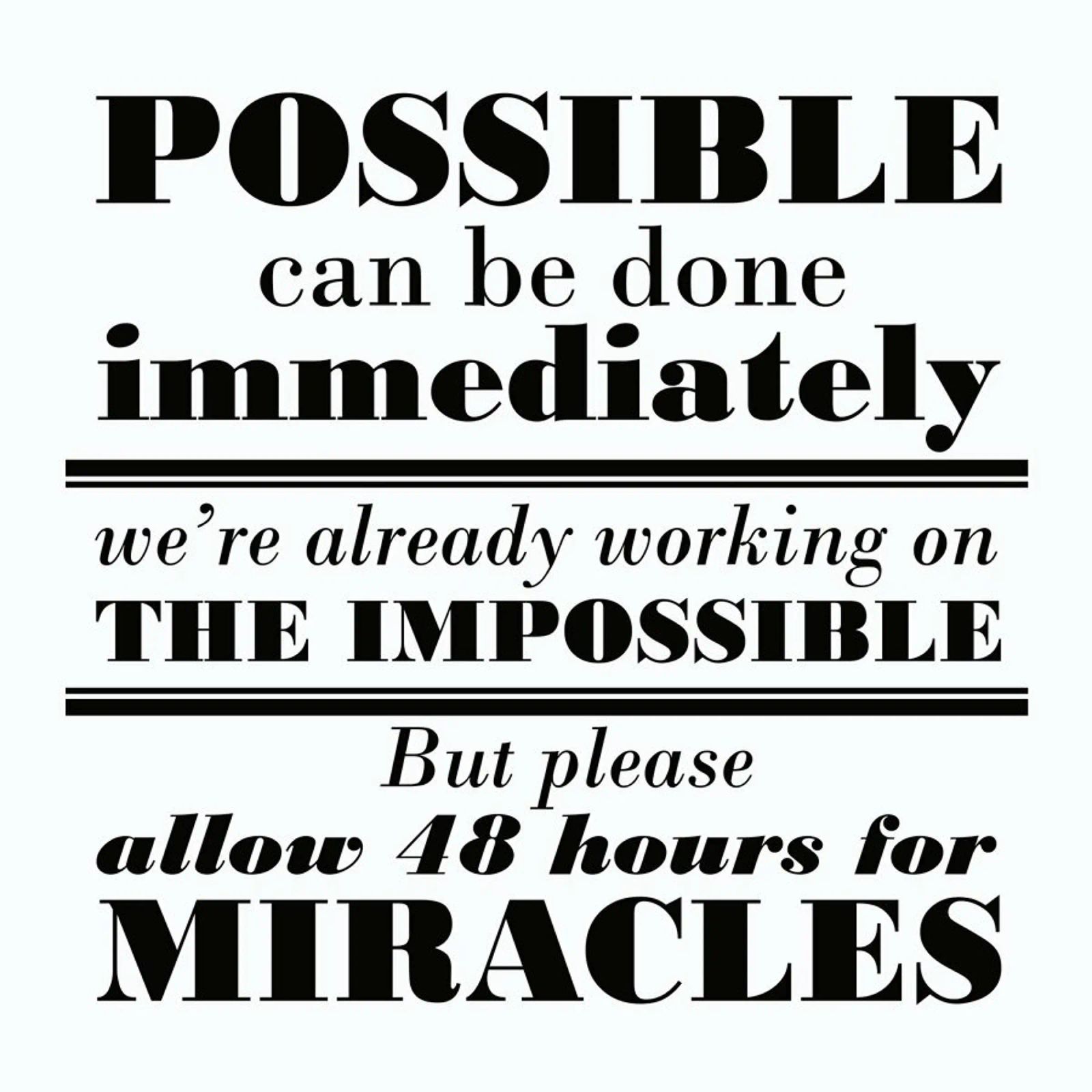 Possible Impossible Miracles poster de Mr Cup