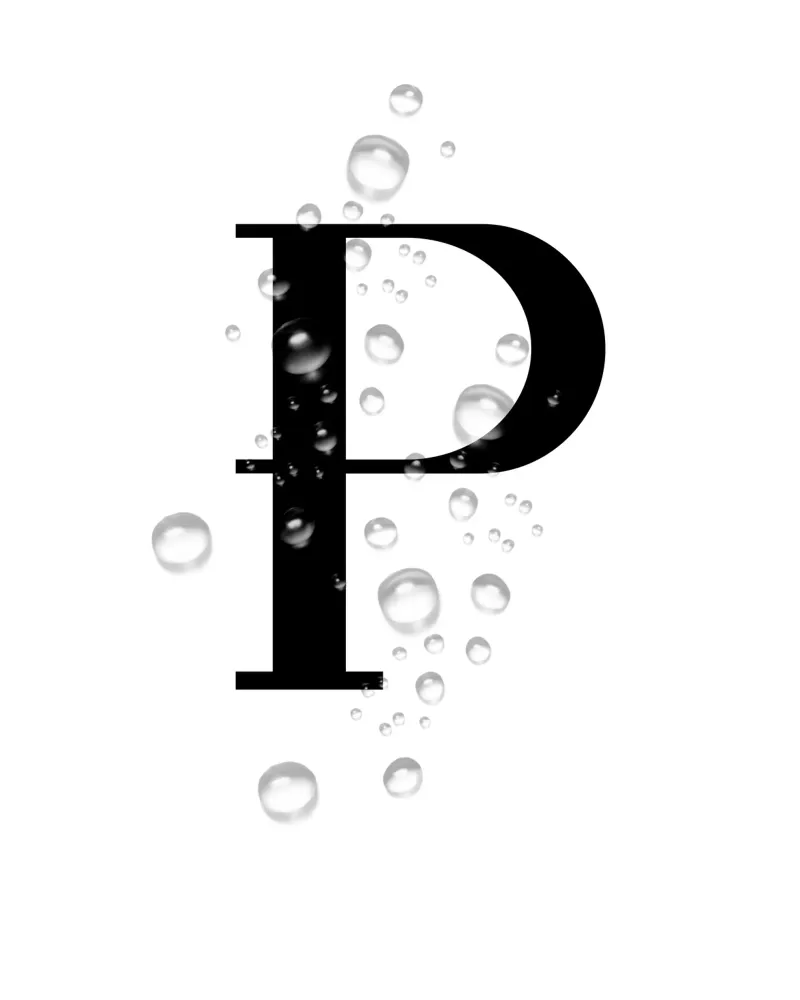 Lettera P - Design a goccia per prodotti poster con telaio in plastica da StrindesignStudio