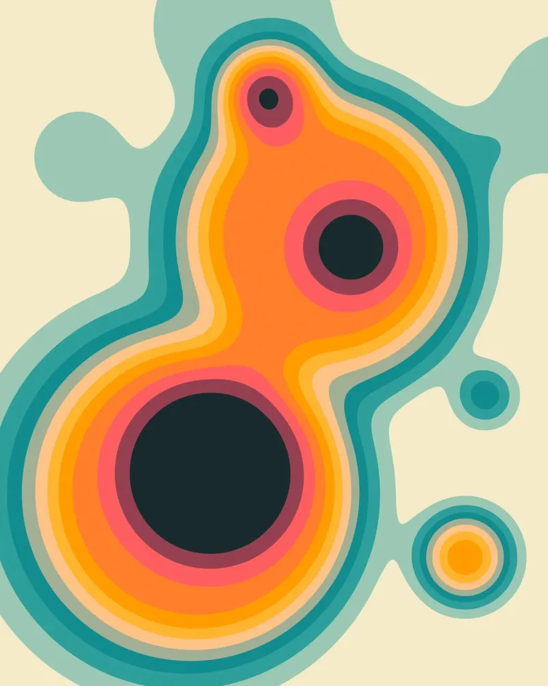 FLUX 2 poster con telaio in plastica da Jazzberry Blue