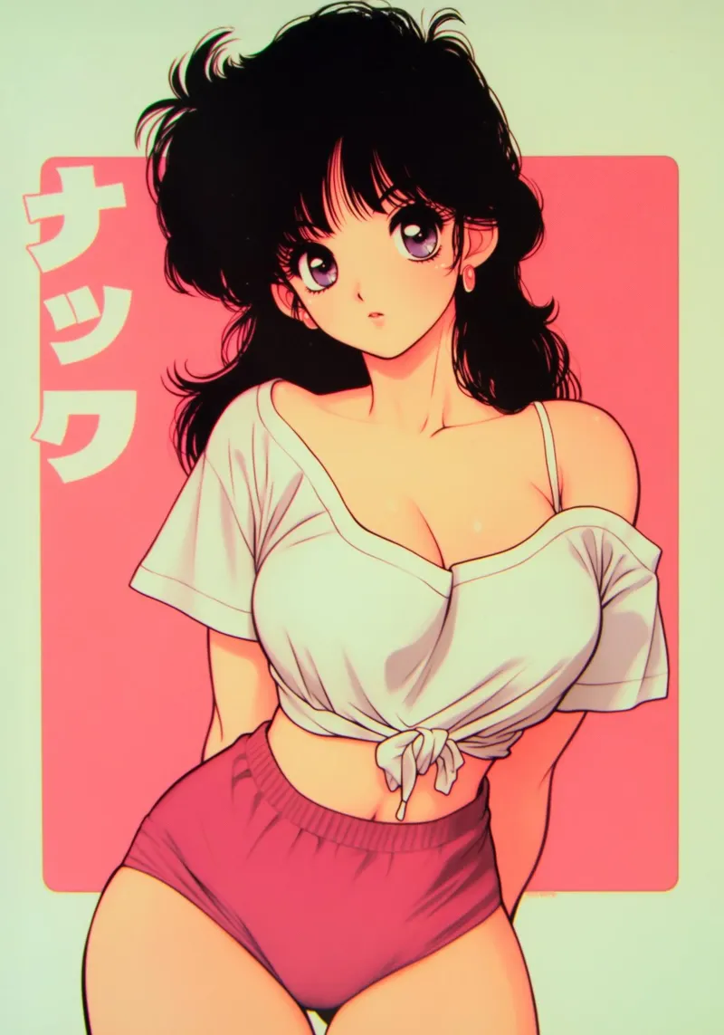 Schattig Anime Meisje canvas met Baklijst van Fleur de Lys