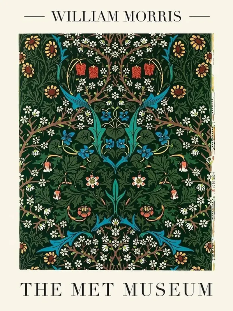 flower vine art print poster with aluminum frame by komo store