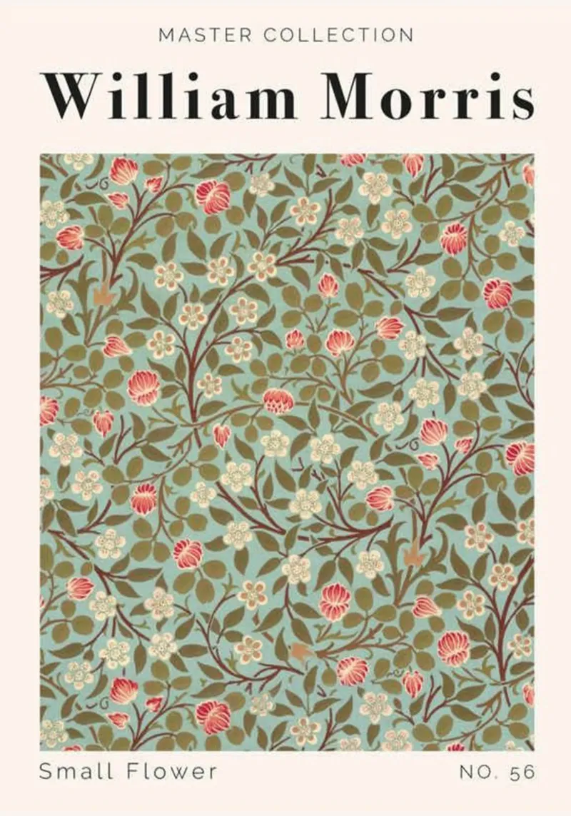 small flower natural motif canvas by komo store