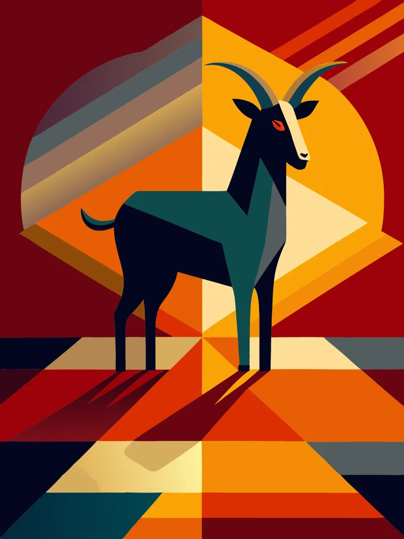 geit vector kunst tekening canvas van alghonee