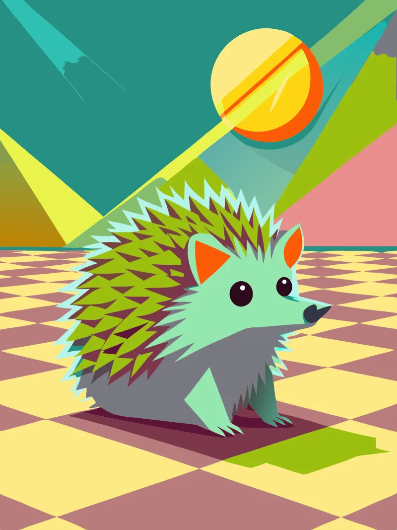 igel vektor kunst zeichnung Hahnemühle von alghonee