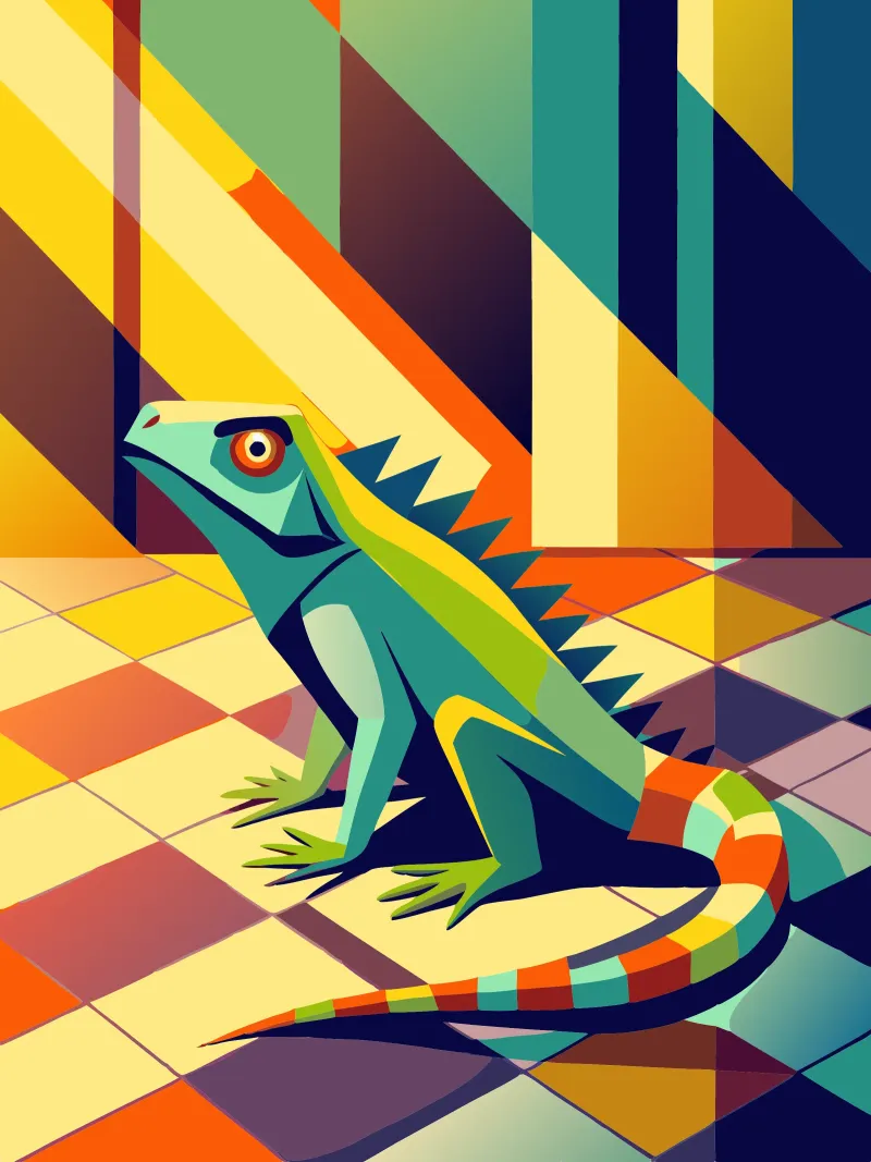 iguane dessin vectoriel toile de alghonee
