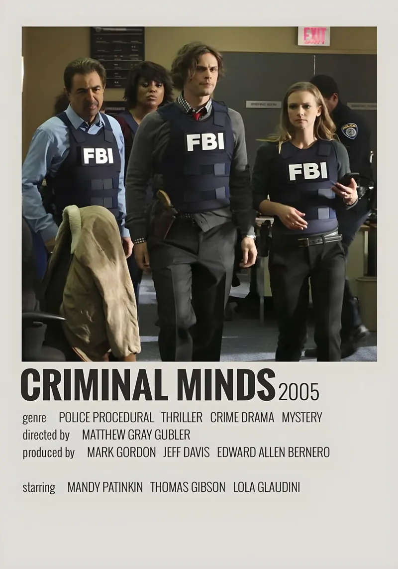 CRIMINAL MINDS 2005 acrylic glass by MVFminimalist