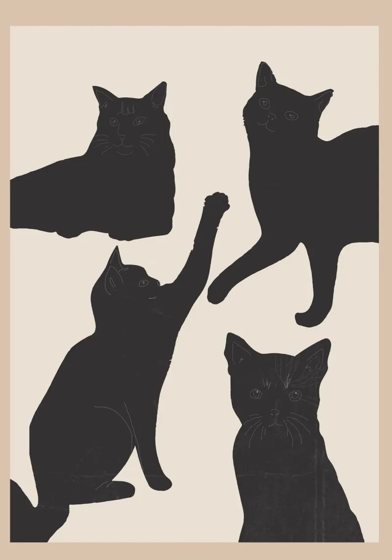 The Abstract Black Cats pellicola backlit da Nadjaa