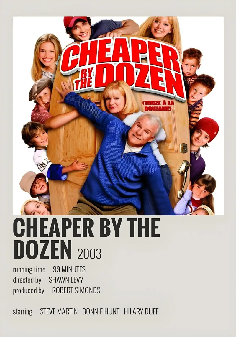 CHEAPER BY THE DOZEN 2003 pellicola backlit da MVFminimalist