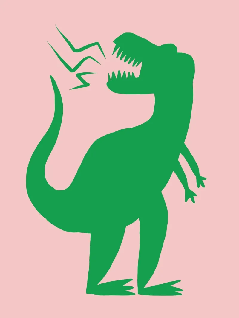 Asilo nido T-rex pellicola backlit da Little Dean