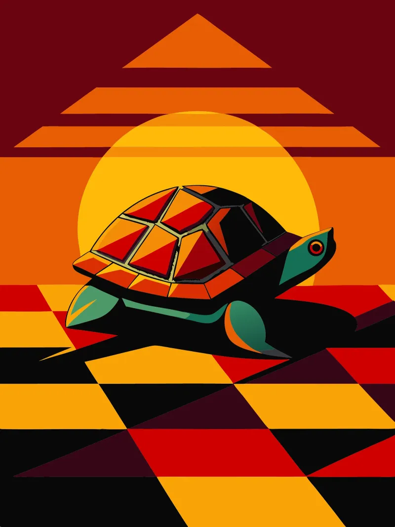 turtle vector art drawing canvas by alghonee