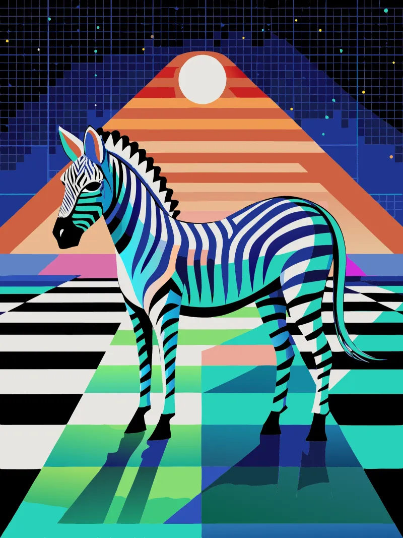 zebra vector art drawing canvas by alghonee