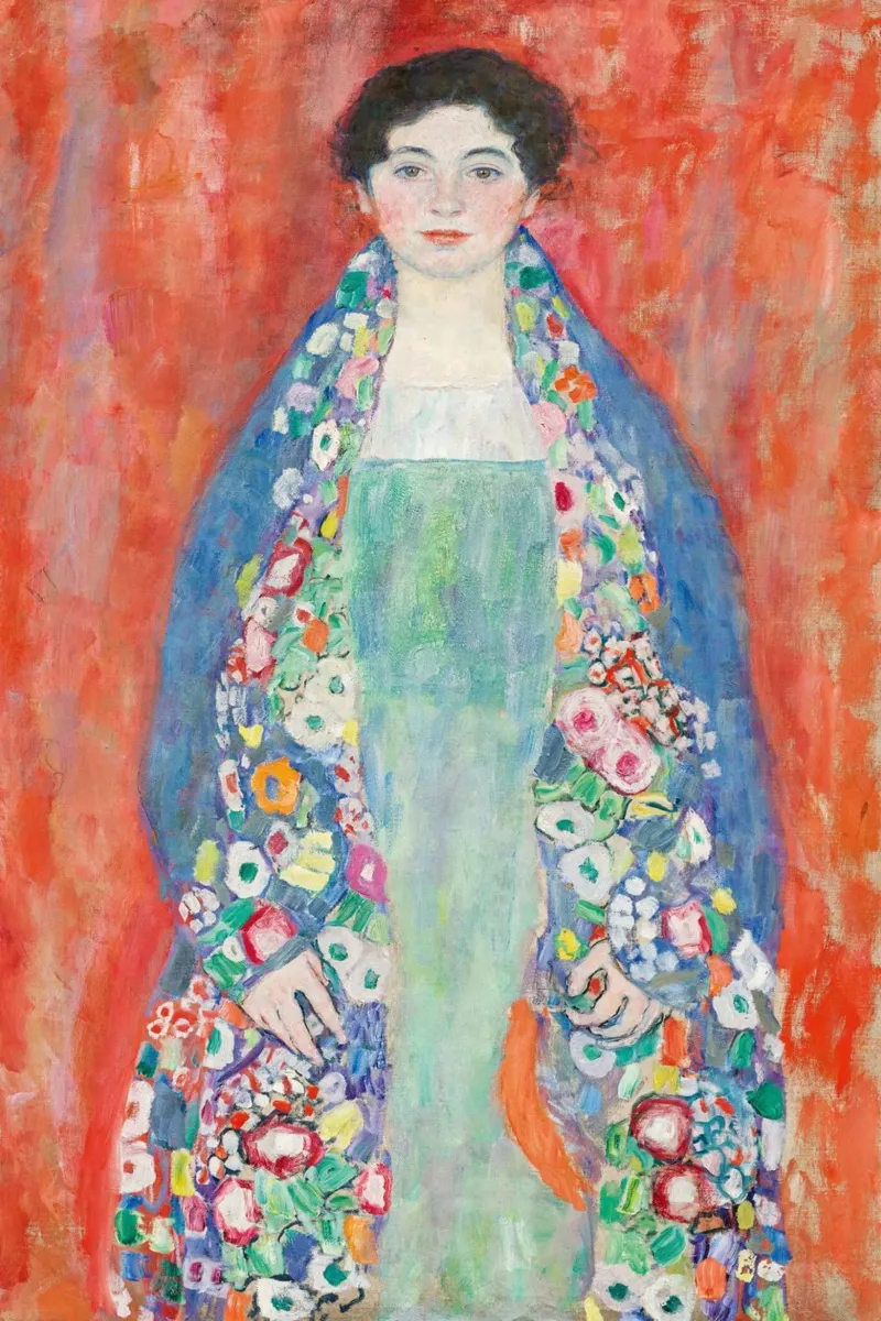 Gustave Klimt - Ritratto della signorina Lieser poster con telaio in legno da Show Art